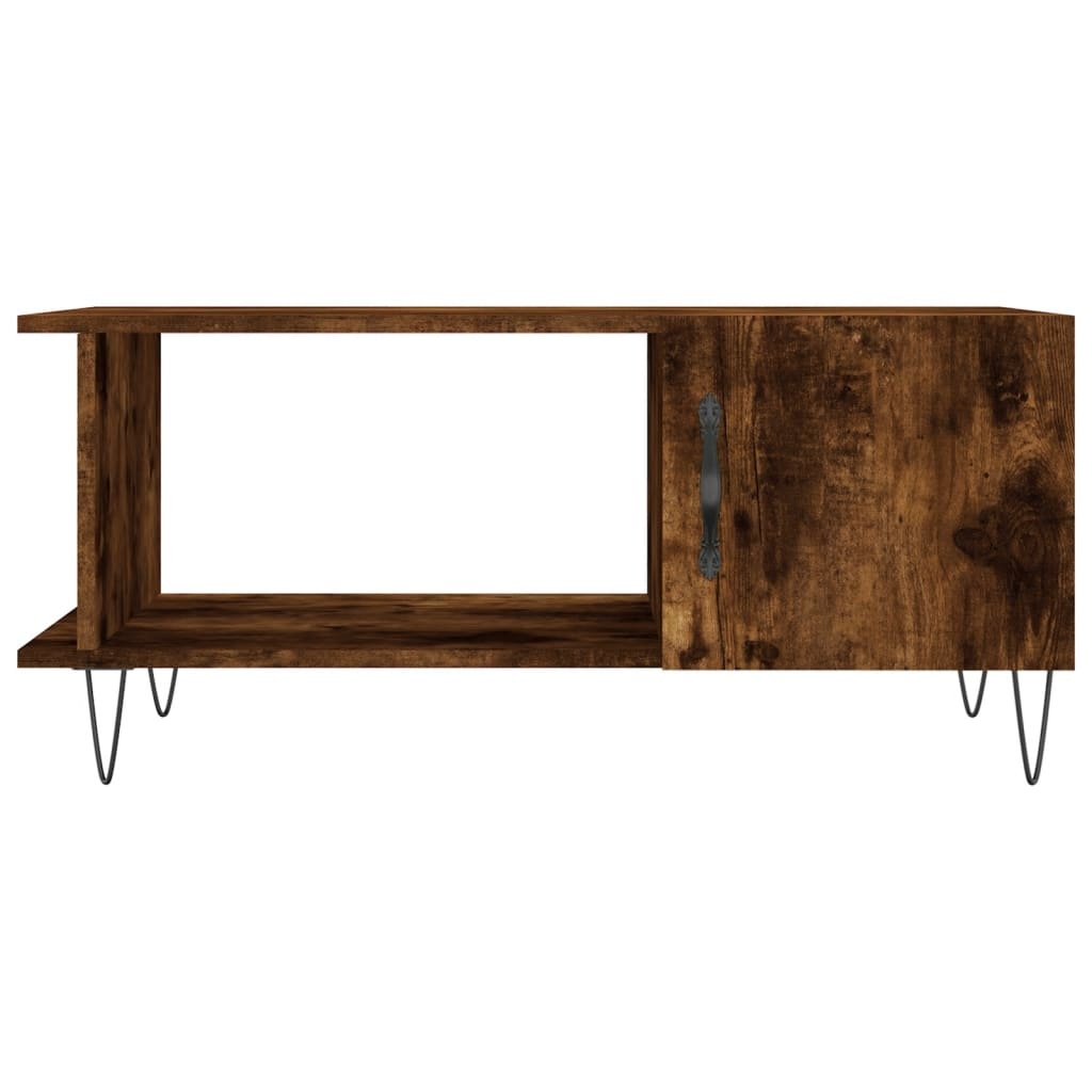VidaXL Salontafel 90x50x40 cm bewerkt hout gerookt eikenkleurig