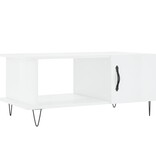 VidaXL Salontafel 90x50x40 cm bewerkt hout hoogglans wit