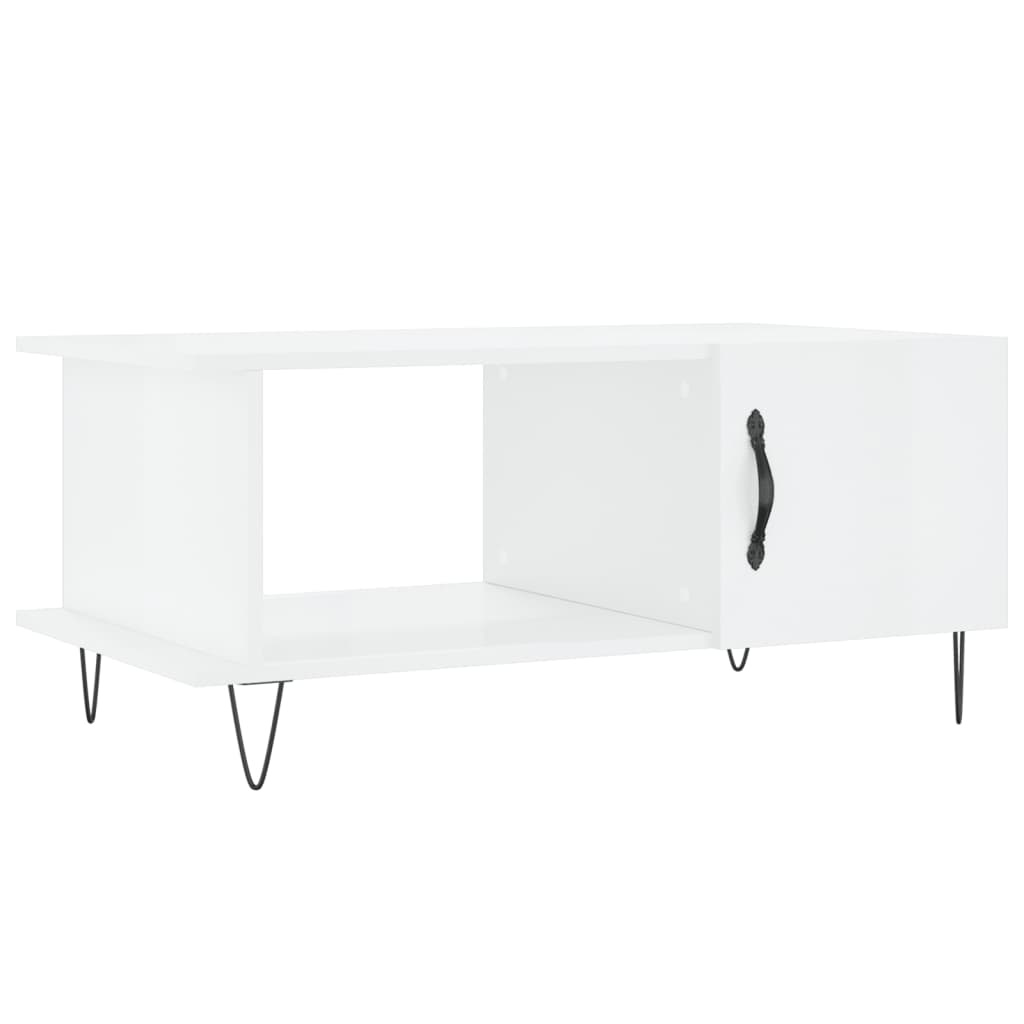 VidaXL Salontafel 90x50x40 cm bewerkt hout hoogglans wit