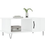 VidaXL Salontafel 90x50x40 cm bewerkt hout hoogglans wit