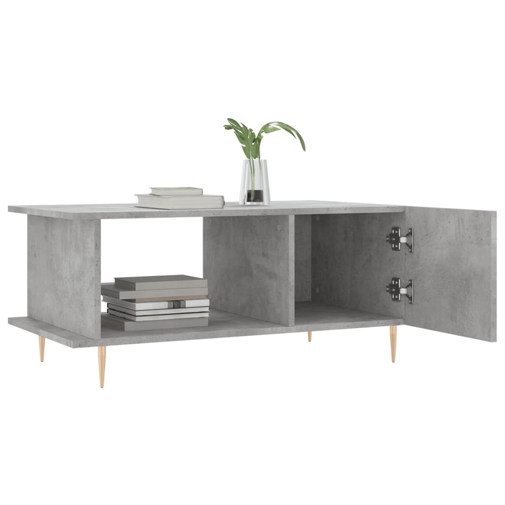 VidaXL Salontafel 90x50x40 cm bewerkt hout betongrijs