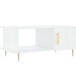 VidaXL Salontafel 90x50x40 cm bewerkt hout hoogglans wit