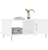VidaXL Salontafel 90x50x40 cm bewerkt hout hoogglans wit