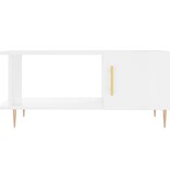 VidaXL Salontafel 90x50x40 cm bewerkt hout hoogglans wit