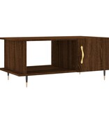 VidaXL Salontafel 90x50x40 cm bewerkt hout bruineikenkleurig