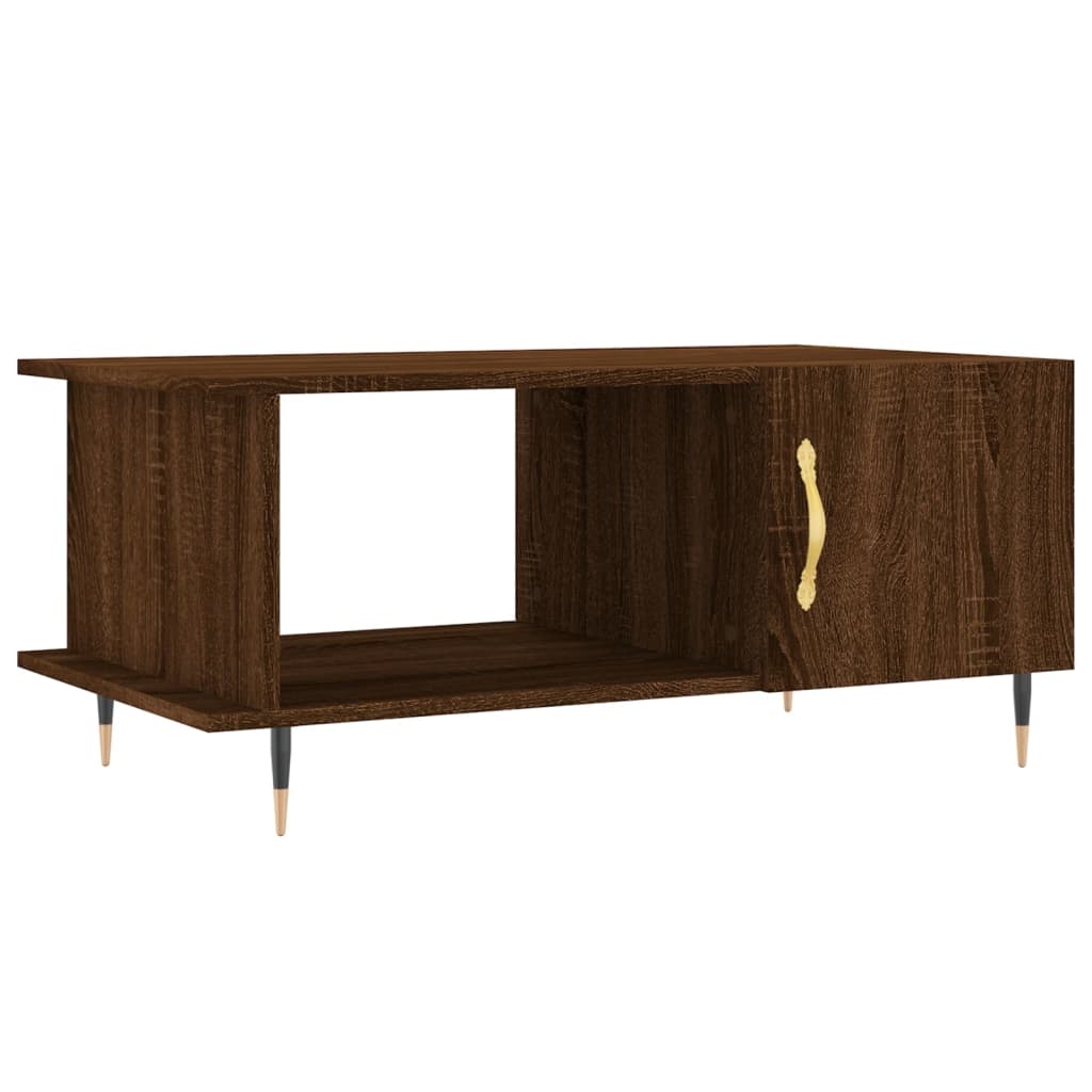 VidaXL Salontafel 90x50x40 cm bewerkt hout bruineikenkleurig