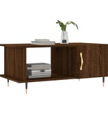 VidaXL Salontafel 90x50x40 cm bewerkt hout bruineikenkleurig
