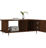VidaXL Salontafel 90x50x40 cm bewerkt hout bruineikenkleurig