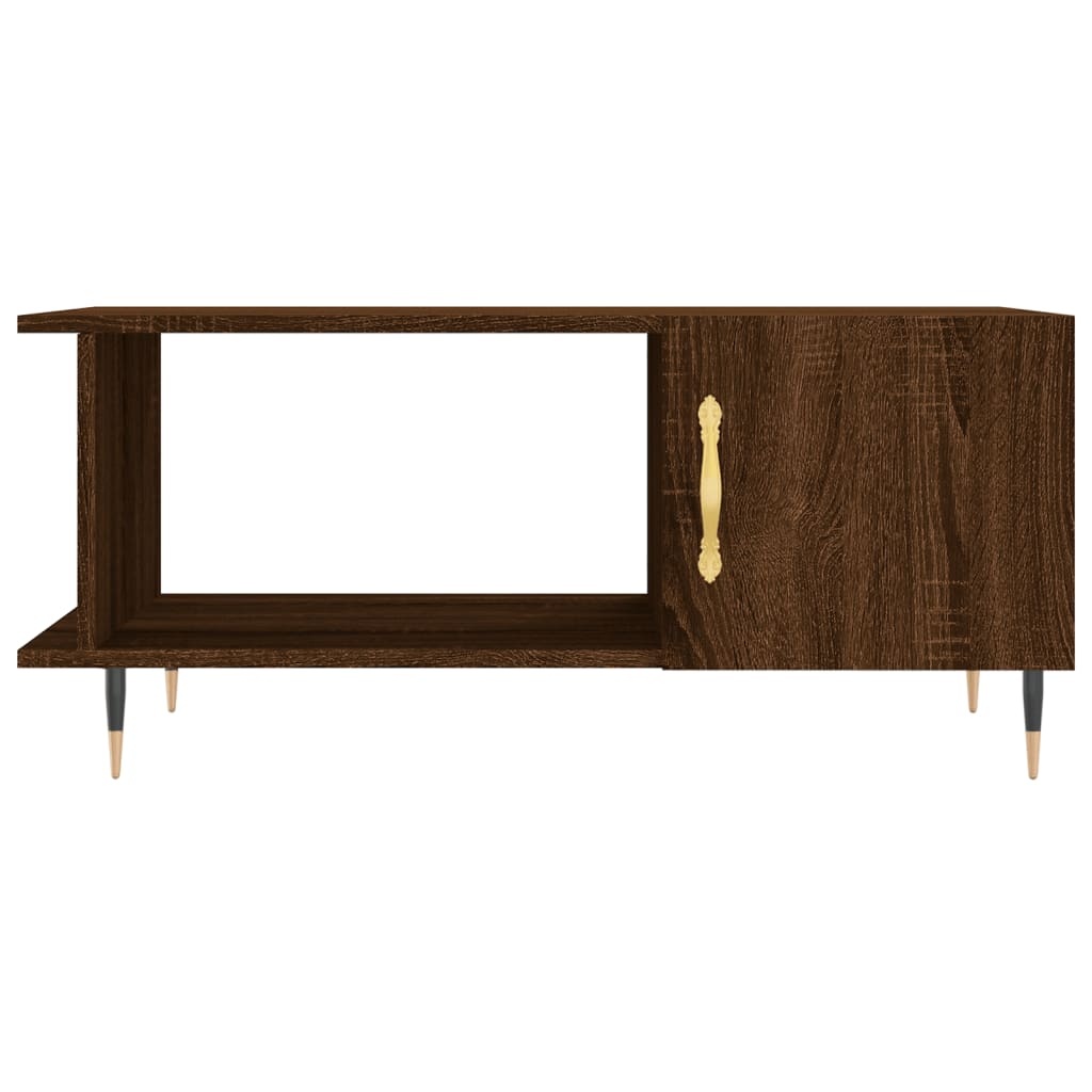 VidaXL Salontafel 90x50x40 cm bewerkt hout bruineikenkleurig