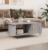 VidaXL Salontafel 90x50x40 cm bewerkt hout grijs sonoma eikenkleurig
