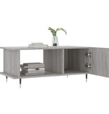 VidaXL Salontafel 90x50x40 cm bewerkt hout grijs sonoma eikenkleurig