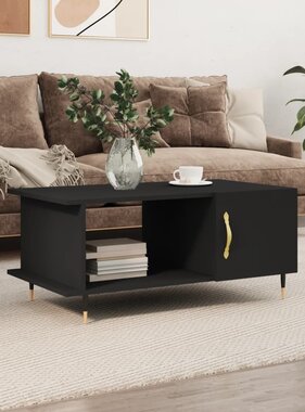 VidaXL Salontafel 90x50x40 cm bewerkt hout zwart