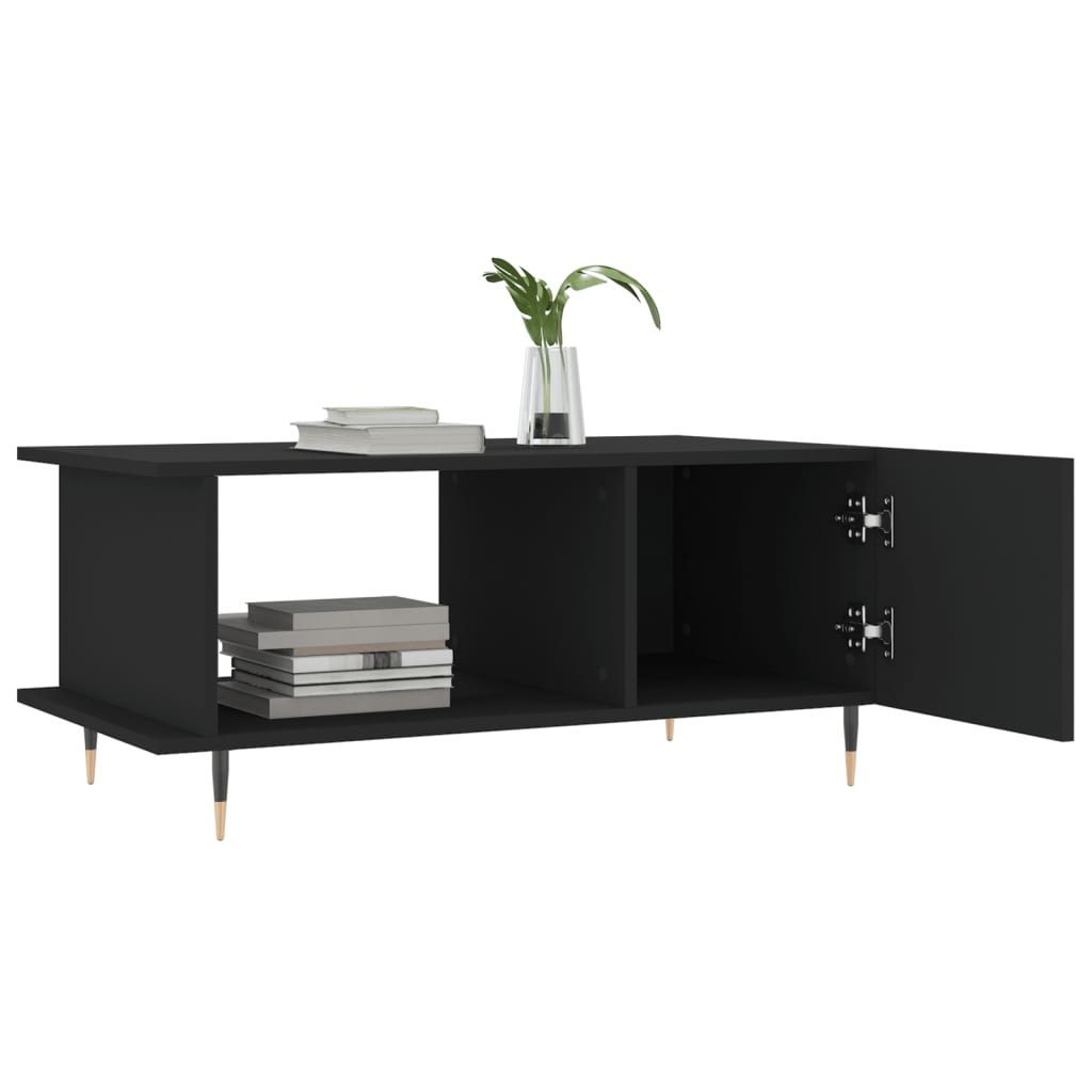 VidaXL Salontafel 90x50x40 cm bewerkt hout zwart