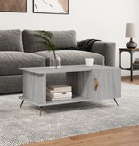VidaXL Salontafel 90x50x40 cm bewerkt hout grijs sonoma eikenkleurig