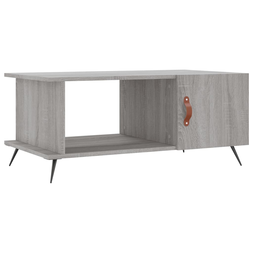 VidaXL Salontafel 90x50x40 cm bewerkt hout grijs sonoma eikenkleurig