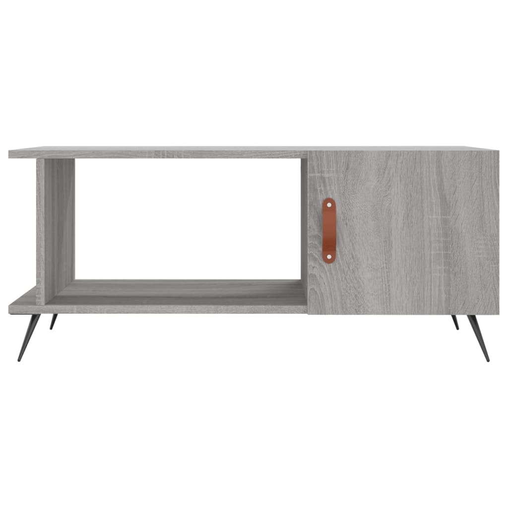 VidaXL Salontafel 90x50x40 cm bewerkt hout grijs sonoma eikenkleurig