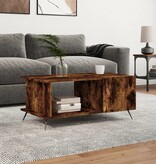 VidaXL Salontafel 90x50x40 cm bewerkt hout gerookt eikenkleurig