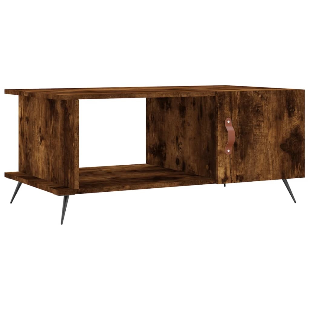 VidaXL Salontafel 90x50x40 cm bewerkt hout gerookt eikenkleurig