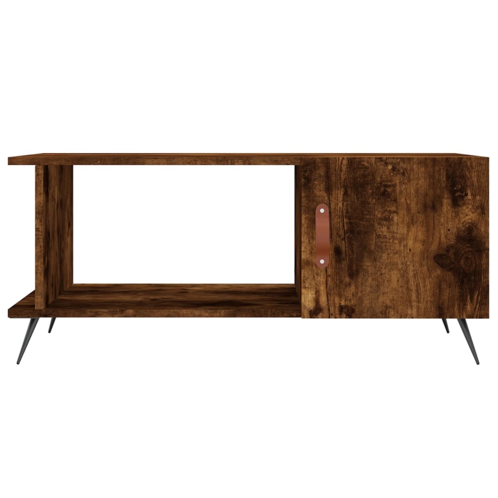 VidaXL Salontafel 90x50x40 cm bewerkt hout gerookt eikenkleurig