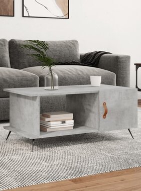 VidaXL Salontafel 90x50x40 cm bewerkt hout betongrijs