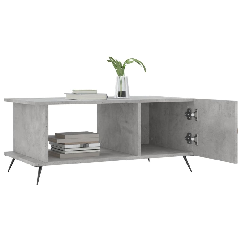 VidaXL Salontafel 90x50x40 cm bewerkt hout betongrijs