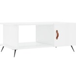 VidaXL Salontafel 90x50x40 cm bewerkt hout hoogglans wit