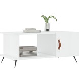 VidaXL Salontafel 90x50x40 cm bewerkt hout hoogglans wit