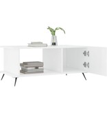 VidaXL Salontafel 90x50x40 cm bewerkt hout hoogglans wit