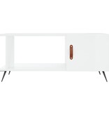 VidaXL Salontafel 90x50x40 cm bewerkt hout hoogglans wit
