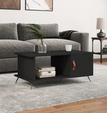 VidaXL Salontafel 90x50x40 cm bewerkt hout zwart