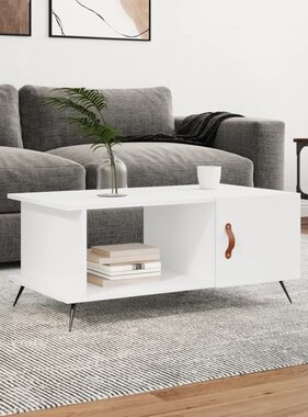 VidaXL Salontafel 90x50x40 cm bewerkt hout wit