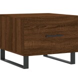 VidaXL Salontafel 50x50x40 cm bewerkt hout bruineikenkleurig