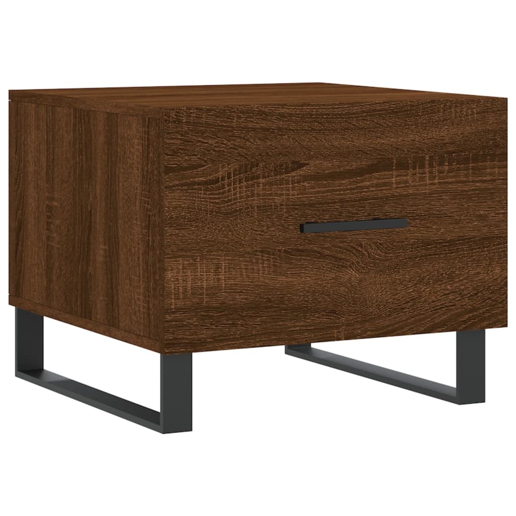 VidaXL Salontafel 50x50x40 cm bewerkt hout bruineikenkleurig