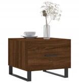 VidaXL Salontafel 50x50x40 cm bewerkt hout bruineikenkleurig