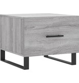 VidaXL Salontafel 50x50x40 cm bewerkt hout grijs sonoma eiken