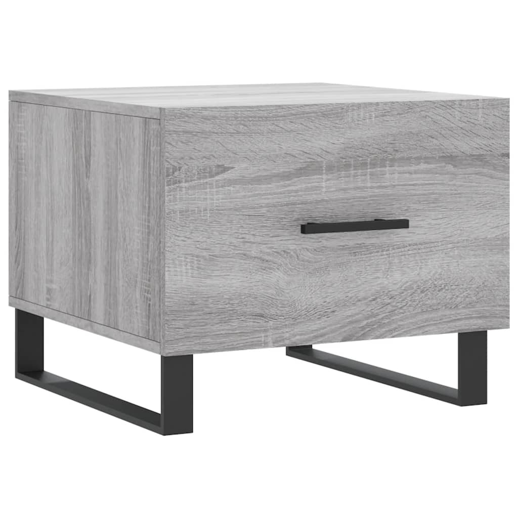 VidaXL Salontafel 50x50x40 cm bewerkt hout grijs sonoma eiken