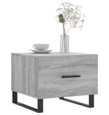 VidaXL Salontafel 50x50x40 cm bewerkt hout grijs sonoma eiken