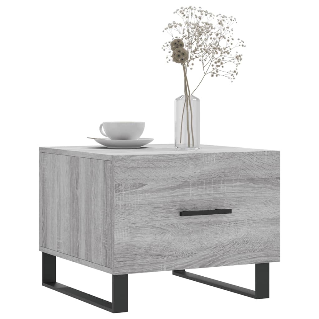 VidaXL Salontafel 50x50x40 cm bewerkt hout grijs sonoma eiken