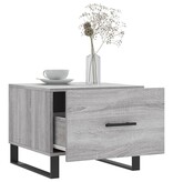 VidaXL Salontafel 50x50x40 cm bewerkt hout grijs sonoma eiken