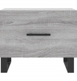 VidaXL Salontafel 50x50x40 cm bewerkt hout grijs sonoma eiken