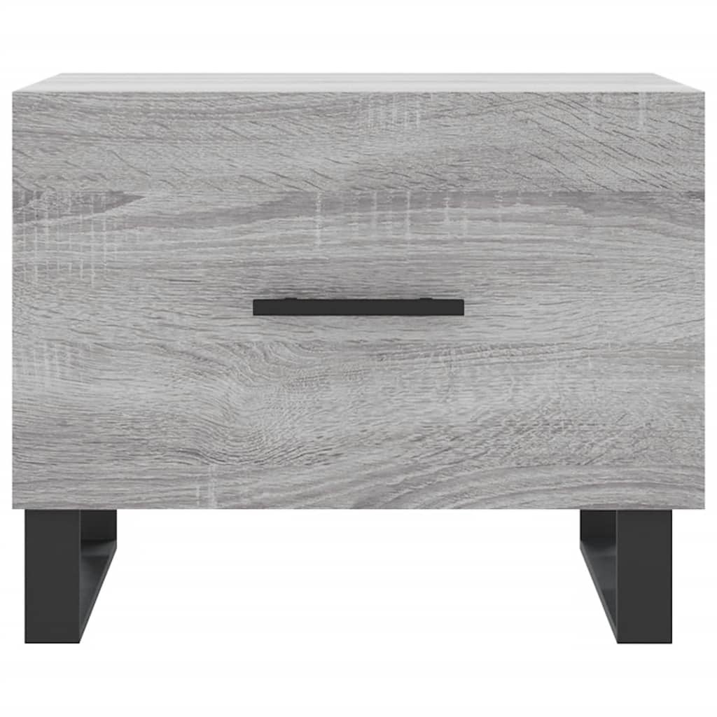 VidaXL Salontafel 50x50x40 cm bewerkt hout grijs sonoma eiken