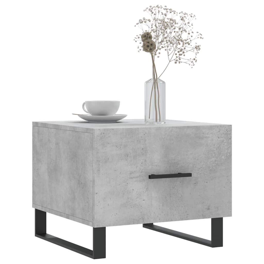 VidaXL Salontafel 50x50x40 cm bewerkt hout betongrijs