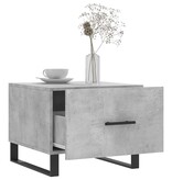 VidaXL Salontafel 50x50x40 cm bewerkt hout betongrijs