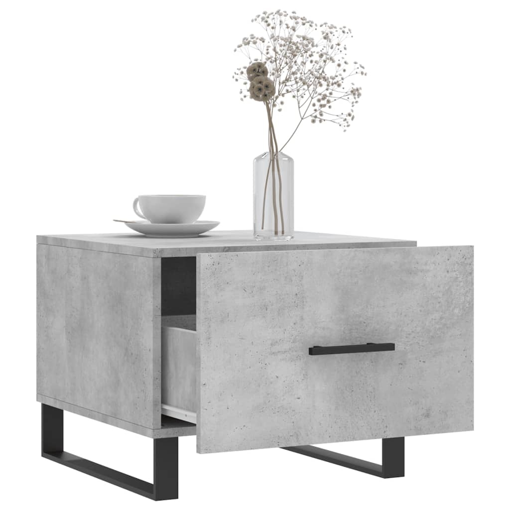 VidaXL Salontafel 50x50x40 cm bewerkt hout betongrijs
