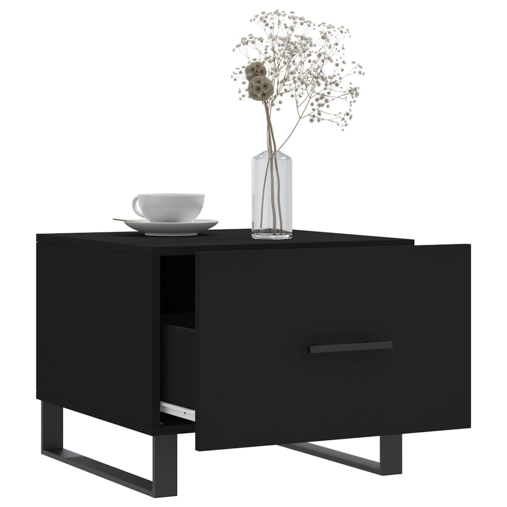 VidaXL Salontafel 50x50x40 cm bewerkt hout zwart