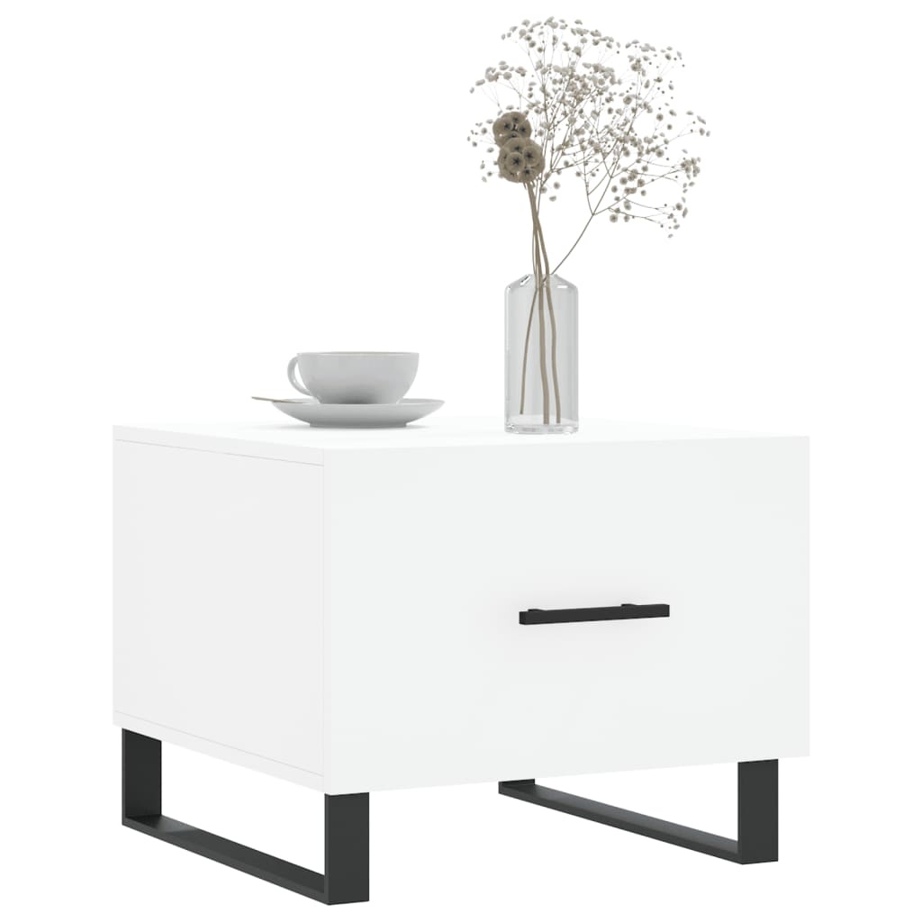 VidaXL Salontafel 50x50x40 cm bewerkt hout wit
