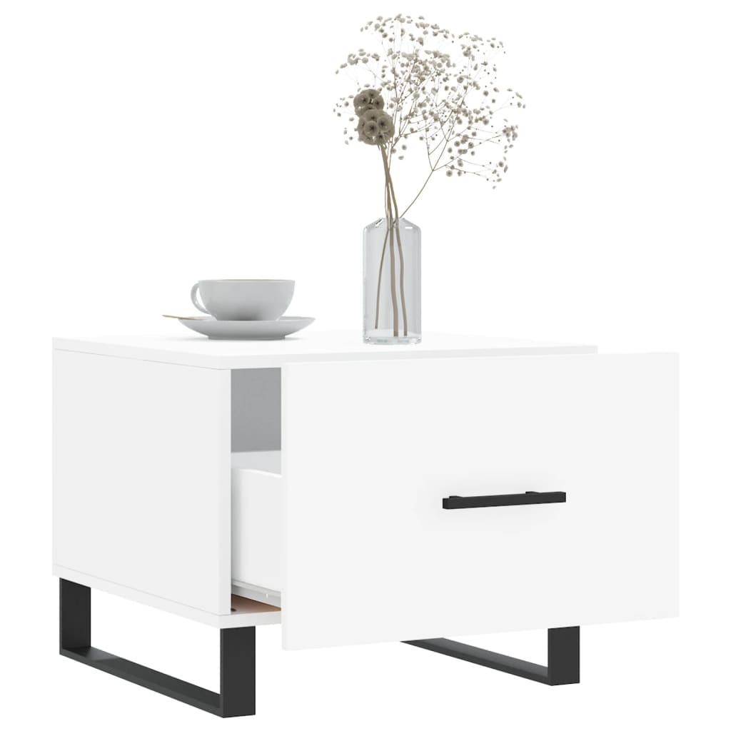 VidaXL Salontafel 50x50x40 cm bewerkt hout wit