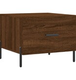 VidaXL Salontafel 50x50x40 cm bewerkt hout bruineikenkleurig