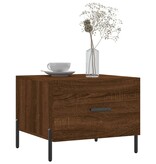 VidaXL Salontafel 50x50x40 cm bewerkt hout bruineikenkleurig