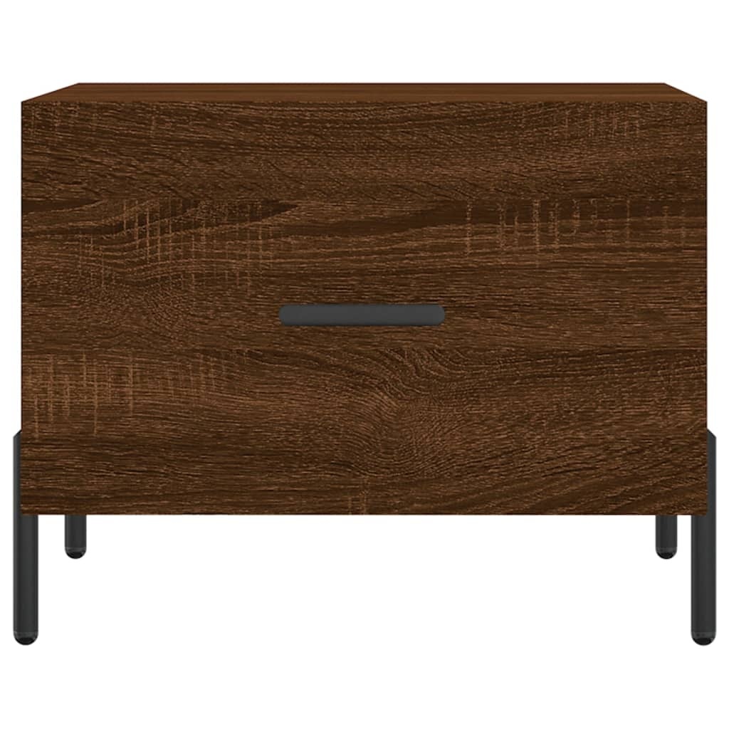 VidaXL Salontafel 50x50x40 cm bewerkt hout bruineikenkleurig